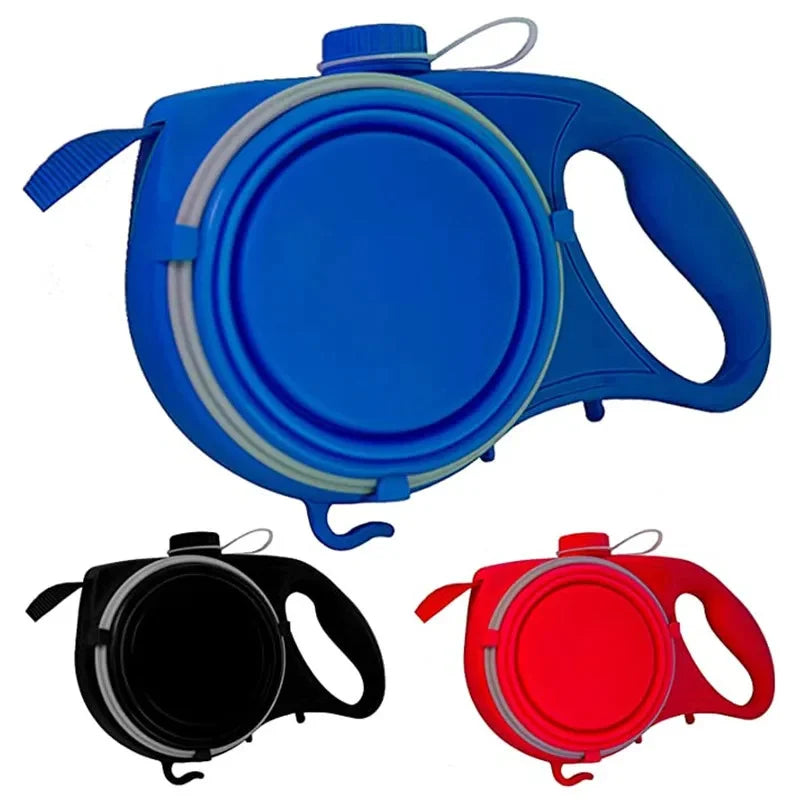 All-in-One Dog Leash with Water Bottle & Bowl